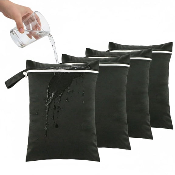 BIHUAI 4Pcs Reusable Waterproof Wet Bags Large Wet Dry Storage Bags for Swimming, Gym, Yoga & Travel