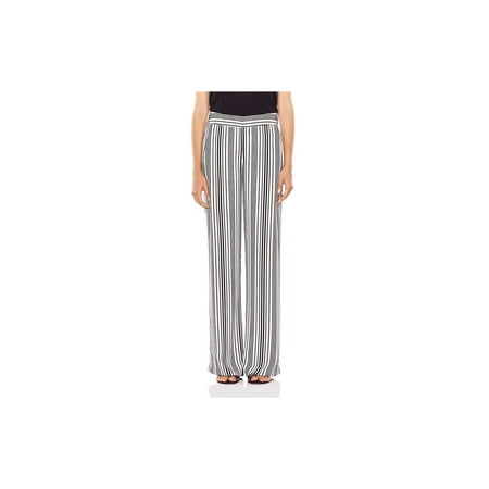 Halston Womens Striped Wide-Leg Dress Pants