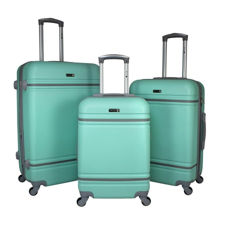 World Traveler American Collection 3-Piece Spinner Luggage Set - Mint (Best Spinner Toy In The World)