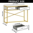 thumbnail image 2 of DEXTRUS 2 Drawers Mirrored Console Table for Entryway, Foryer, Bedroom, Silver, 2 of 9