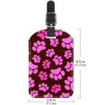 thumbnail image 6 of Square 2Pack PU Leather Pink Animal Footprints Cruise Luggage Tag with Privacy Cover and Name ID Tag for Travel Handbags Backpacks Luggage Tags, 6 of 6