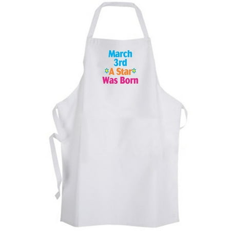 

Aprons365 - March 3rd A Star Was Born – Apron - Birthday Birthdate Date DOB