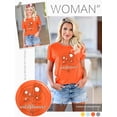 thumbnail image 3 of Xuanfei Women Floral Graphic Letter Crew Neck Short Sleeve T-Shirt, 3 of 6