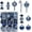 Blue, variant on EONQY Christmas Tree Baubles, 36-50PCS Christmas Tree Decorations Set, Xmas Baubles Tree Decorations Balls Ornaments for Xmas Hanging Decorations