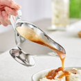 thumbnail image 4 of FONTEME 8oz Stainless Steel Gravy Boat | Roasting Sauce Dish Dispenser | Ergonomic Handle | Big Dripless Lip Spout | 8oz [1PK], 4 of 5