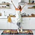 thumbnail image 2 of 2 Pieces Kitchen Rugs, Colorful Dreamy Tree Kitchen Mats for Floor, Cushioned Waterproof Non-Slip Foam Mat for Laundry, Office, Bathroom, Hallway, 47"x17"+29"x17", 2 of 7