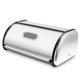 thumbnail image 1 of Caja de pan de acero inoxidable para encimera de cocina Contenedor de almacenamiento de pan resistente extra grueso Enrollador de pan grande Capacidad de estilo enrollable 17 x 11 x 7,5 pulgadas, 1 of 1