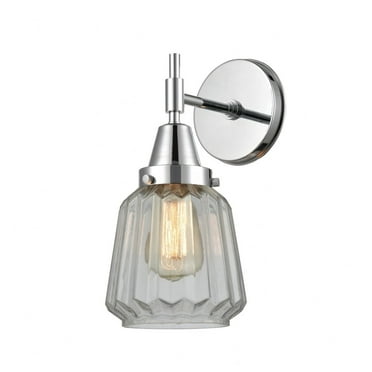 447-1W-PC-G142-Innovations Lighting-Chatham - 1 Light Wall Sconce-12 Inches Tall and 7 Inches Wide-Polished Chrome Finish-Clear Glass Color