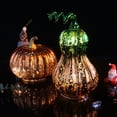 thumbnail image 2 of EIMELI Glass Pumpkin Light Battery Operated LED Pumpkin for Fall Halloween Thanksgiving Decoration (2Pcs), 2 of 5