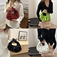 thumbnail image 3 of Ruched Handbags Shoulder Bag Women Hoboes Toted Bag Leather Clutches Purses Knotted Top Handle Bag with Zipper Closure, 3 of 9
