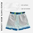 thumbnail image 3 of FORMRS Boys Swim Trunks Quick Dry Mesh Liner Boardshorts Sizes XS-XL, Blue Abstract, 3 of 7