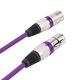 thumbnail image 2 of Versión en color 2055-18 Cable color púrpura XLR 3 pines a cable audio cable micrófono 1 8 metros (Púrpura), 2 of 9