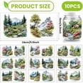 thumbnail image 2 of 10 Pcs Forest Waterfall Pattern PVC Cup Transfer Stickers Colorful Flowers Landscape Scenery UV Waterproof Cup Sticker Kit for 16 oz Glasses Window Home Decoration, 2 of 8