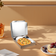 thumbnail image 3 of 10 cajas de pizza para llevar con aislamiento de papel de aluminio, caja de almacenamiento de pizza de 9 pulgadas, contenedor cuadrado de aluminio para almacenar pizza para alimentos, 3 of 6