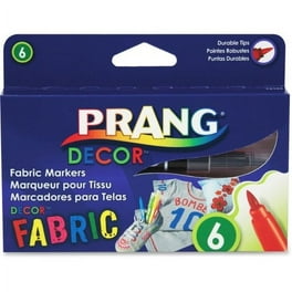 Prang Decor Fabric Markers - Brush Marker Point Style - Assorted - 6 / Set Prang Decor Fabric Markers - Brush Marker Point Style - Assorted - 6 / Set