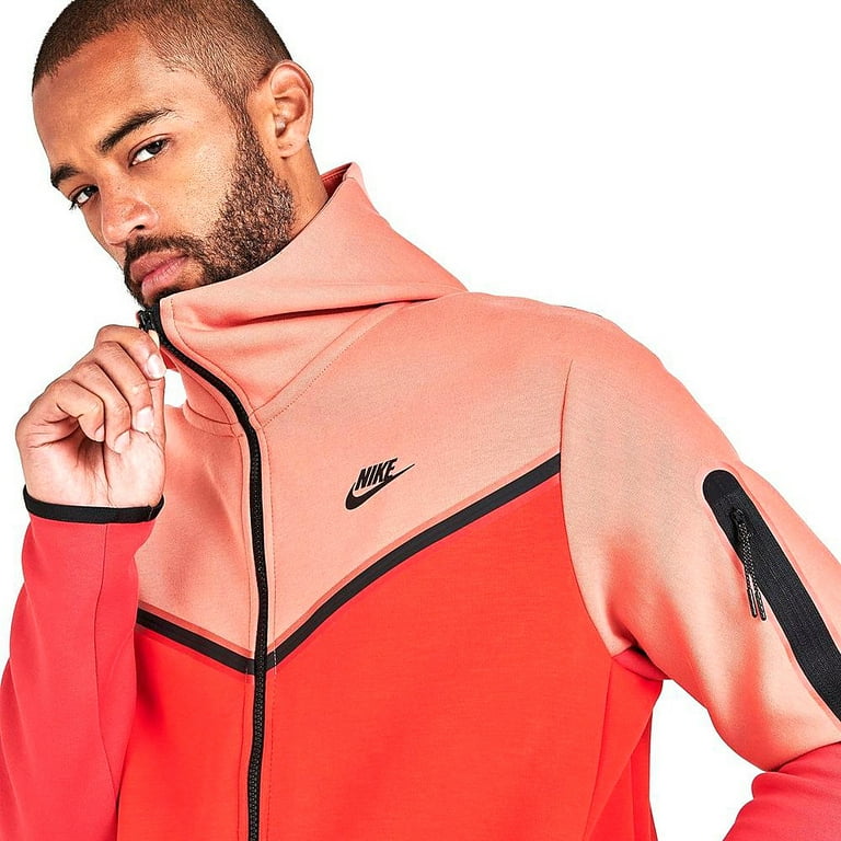 Men's Nike Sportswear Madder Root/Habanero Red/Black Tech Fleece