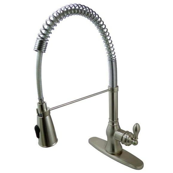 Gourmetier GSY8898ACL American Classic 8" Centerset Single Handle Kitchen Faucets with Pull-Out Spray Kitchen Faucets, Satin Nickel