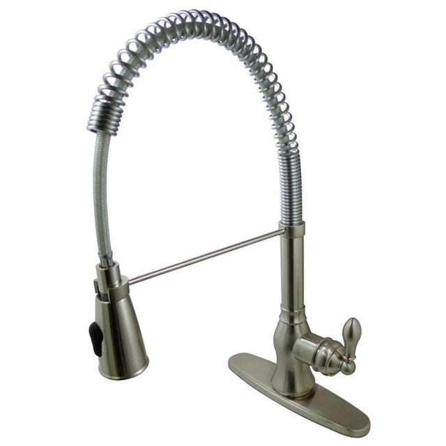GSY8898ACL Gourmetier Robinet de Cuisine 8 Pouces à Poignée Unique avec Pulvérisateur Rétractable, Nickel Satiné