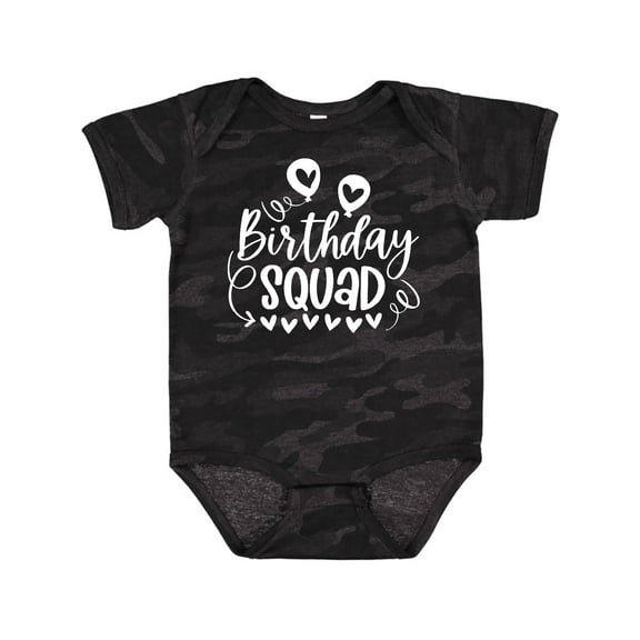 Inktastic Birthday Squad Cute Balloons and Hearts Boys or Girls Baby Bodysuit