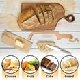 thumbnail image 7 of Bread Slicer for Homemade Bread,15.7" Wooden Sourdough Bread knife with Bow Design,Premium Stainless Steel Serrated Saw Bread cutter for Bagels, Baguettes and More, 7 of 7