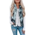 thumbnail image 3 of Fleece Fuzzy Zipper Vest, Printed Ethnic Tie Dye Sleeveless Fleece Vest Fashion For Shopping ANGGREK Otros, 3 of 6