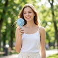 thumbnail image 5 of Mini Handheld Fan, Portable Personal Fan with 90° Adjustable Angle, USB Rechargeable Pocket Fan for Travel Makeup Lash, Cute Summer Gift for Women Kids, 5 of 5