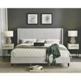 thumbnail image 2 of Roundhill Furniture Rozitta Upholstered Wingback Platform Bed, King, 2 of 5
