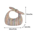 thumbnail image 3 of Summer Straw Handbag for Women Elegant Knotted Bow Top Handle Clutch Purse Casual Beach Tote, 3 of 5