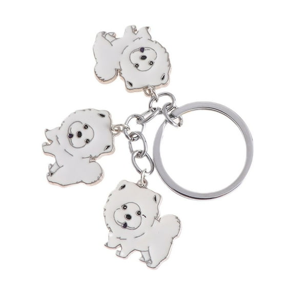 Hemoton  Fashion Keychain Metal Friend for 2 3 Matching Keychains White