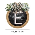 thumbnail image 3 of Deals Qaailabf Last Name Year Round Front Door Wreath Decorative Hanging Plaques In Front Of The Door, 3 of 4