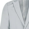 thumbnail image 4 of Ecqkame Men Blazers 2 Pieces Sets Formal Suits Clearance Men's Fashion Suit Jacket + Suit Pants Two-piece Suit Gray XXL, 4 of 5