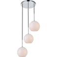 thumbnail image 6 of Baxter 3 Lights Black Pendant With Frosted White Glass, 6 of 7