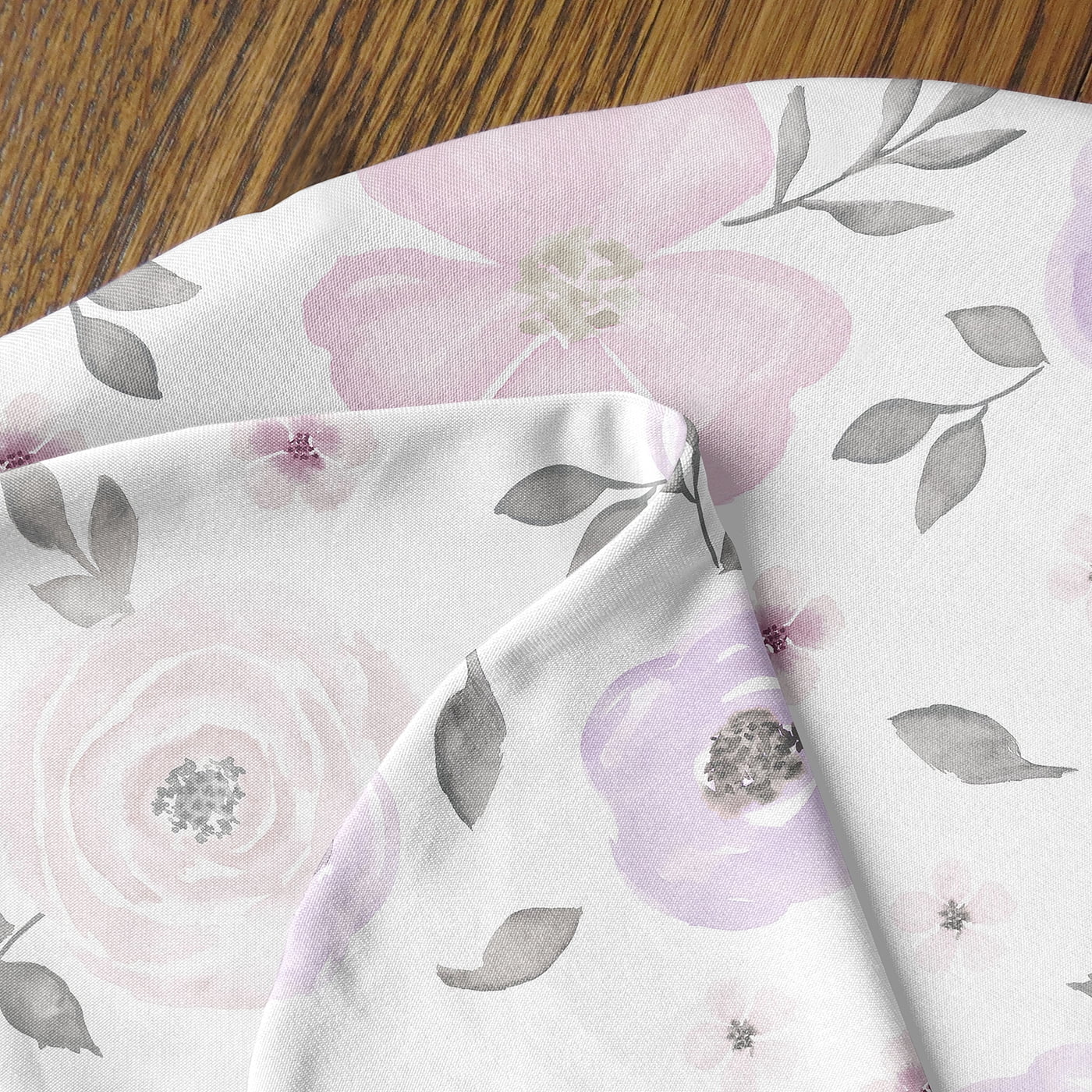 Sweet Jojo Designs Watercolor Floral Purple Grey and Pink Nursing Pillow Cover Case (Pillow Not Included) (Pillow NOT Included)