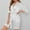 White, variant on Gift TIMIFIS Pinks Silk Robes for Women Plus Size Bride Bridesmaid Party Satin Bathrobe V Neck Sleepwear Loungewear Dressing Gowns with 3/4 Sleeve - Spring/Summer