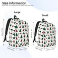 thumbnail image 4 of Daiia Buffalo Plaid Christmas Trees Vintage Canvas Backpack for Men and Women ,Hiking Backpack,Travel Laptop Bag for School,Large Capacity Backpack, 4 of 8