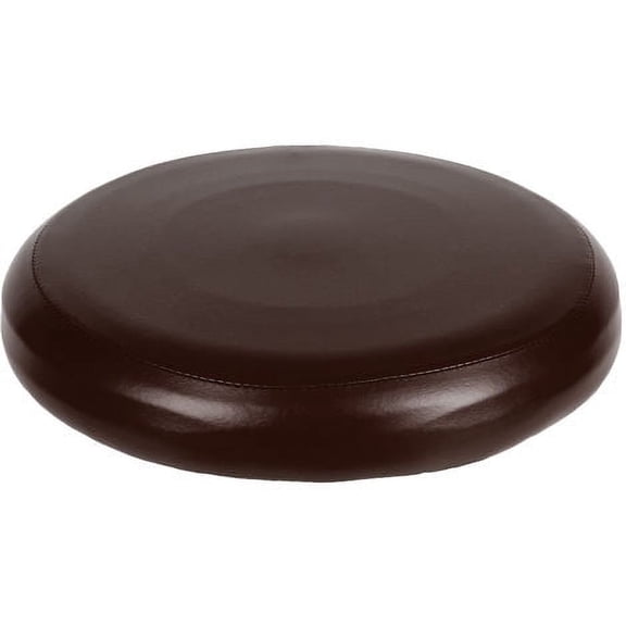 Round Stool Cover in Elastic Leather, Coffee
