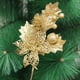 thumbnail image 5 of Paquete de 6 púas navideñas con purpurina en aerosol con hojas de flores artificiales y frutas para decoración navideña y decoración del hogar, 5 of 6