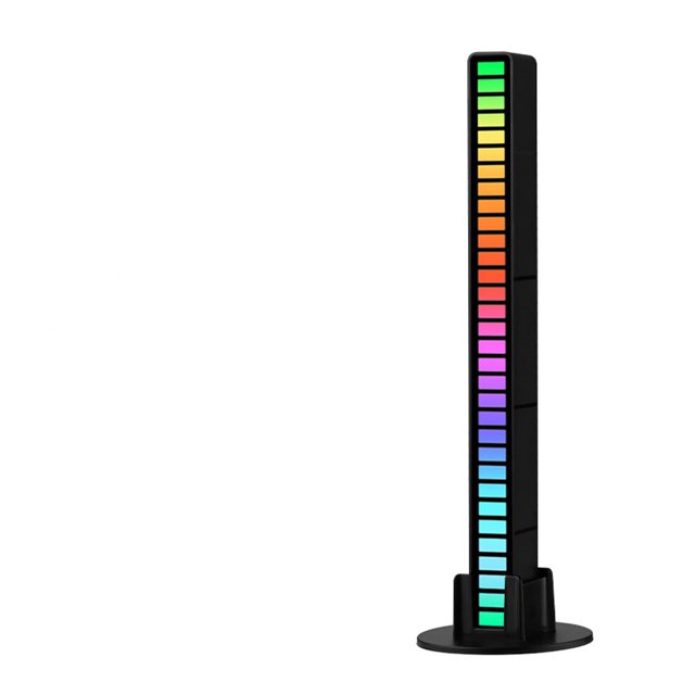 Paquete de 2 luces de ritmo de música RGB recargables, luz LED activada por voz, luz de reconocimiento de ritmo, luz de control de sonido Sincero Hogar