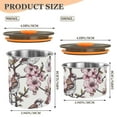 thumbnail image 3 of Cherry Blossom Flower Bird Airtight Coffee Bean Canister 30oz Food Storage Containers with Lids For Gournd, Tea, Sugar, Flour, Rice, Cereal, Candy Cookie Jar, 3 of 8