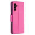 thumbnail image 6 of Feishell Phone Case for Samsung Galaxy A25 5G, Lychee Texture Plain PU Leather Magnetic Clasp Folio Flip Kickstand Wallet Phone Case with Card Slots & Wrist Strap, Red, 6 of 9