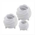 thumbnail image 1 of 3 Piezas Bola Giratoria Vela Molde de Silicona Espiral Tallado Aromaterapia Vela Molde DIY Hecho una Mano 3D Yeso Resina Yeso, 1 of 5