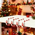 thumbnail image 5 of Christmas Stocking Hangers, Mantel Candy Cane Stocking Holders Set of 6, Scratch-Free Christmas Stocking Hangers with Secure Clip, Multi-Purpose Fireplace Mantle Decor for Xmas Party, 5 of 8