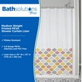 thumbnail image 4 of Kenney Medium Weight Decorative PEVA Shower Curtain Liner, 70" W x 72" H, Ashley, 4 of 5