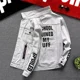 thumbnail image 3 of Chaqueta vaquera para hombre, color rojo, otoño, abrigos vaqueros para hombre, corte ajustado, con estampado punk, precio económico, ropa de abrigo elegante, ropa de hombre de talla grande, talla gran, 3 of 4