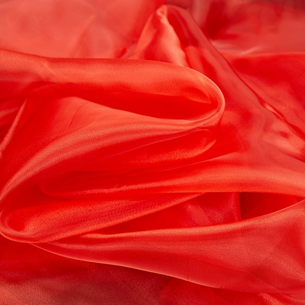 XmhyTop-A Tela 1 pieza 100*145cm Tela de tul, Tela decorativa Tela artesanal, Organza transparente para manualidades Ideal para eventos temáticos Decoración Proyectos de bricolaje, Rojo