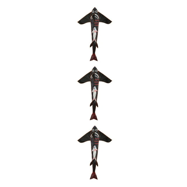 serony Large Tear-Resistant Shark Shaped Kite for Family Game Park Open Areas Time Includes Style A 3Set