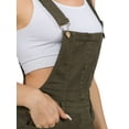 thumbnail image 4 of American Bazi Women's Button Down Slim Fit Color Denim Overalls RJHO926 - Olive - Large, 4 of 4
