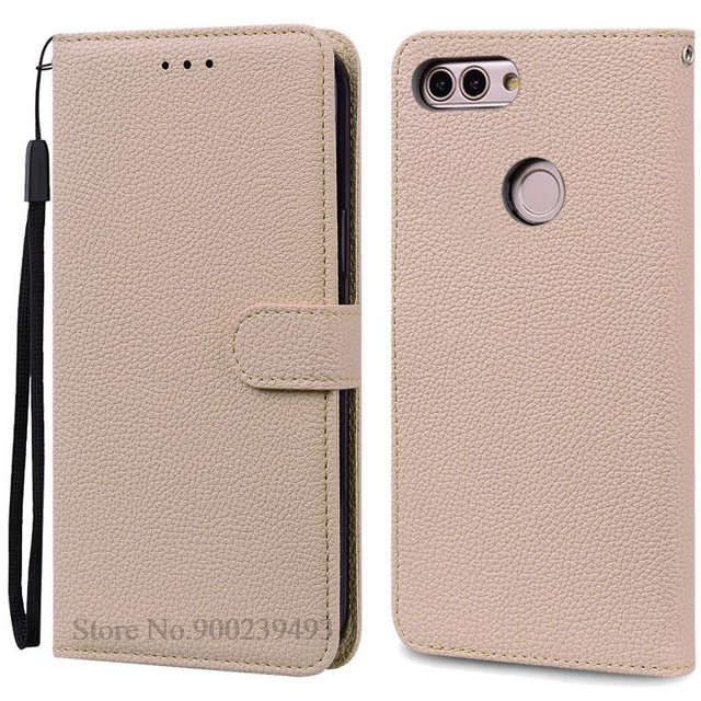 For Huawei P Smart 2018 Case FIG-LX1 Leather Wallet Flip Case For Huawei P Smart Case FIG-LX1 5.65 inch Case Coque Fundas Shell Beige P Smart 2018 FIG-LX1