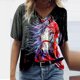 thumbnail image 1 of Pntutb Blusa de manga corta informal con estampado de sol vintage para mujer Pntutb Pntutb-3603, 1 of 9