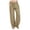 Khaki, variant on Linen Pants Women Vacation Loose Drawstring Waist Women's Cotton Cinen Pants with Pockets(Beige,L)